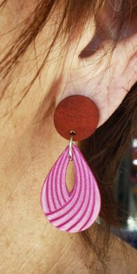 PTP-Pattern Teardrop Post Pink