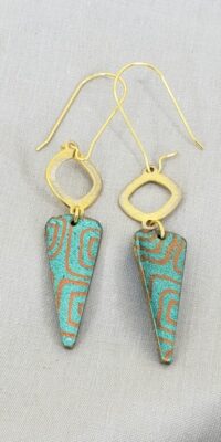 DAG-Dagger Stenciled Earrings